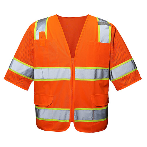 VisonSafety Custom Class 3 Safety Vest OEM Manufacturer 12
