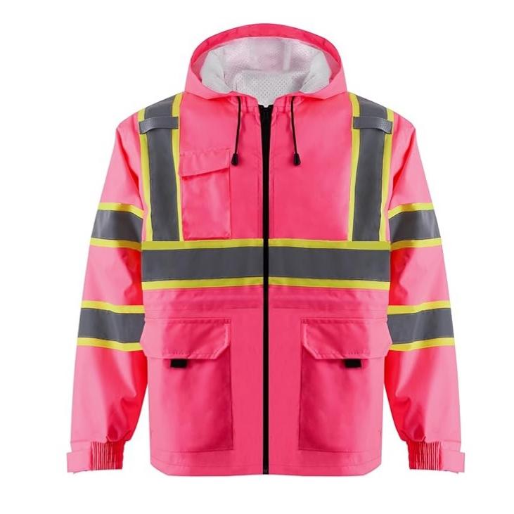 VisonSafety benutzerdefinierte Hi-Vis wasserdichte Jacken OEM ODM Hersteller in China