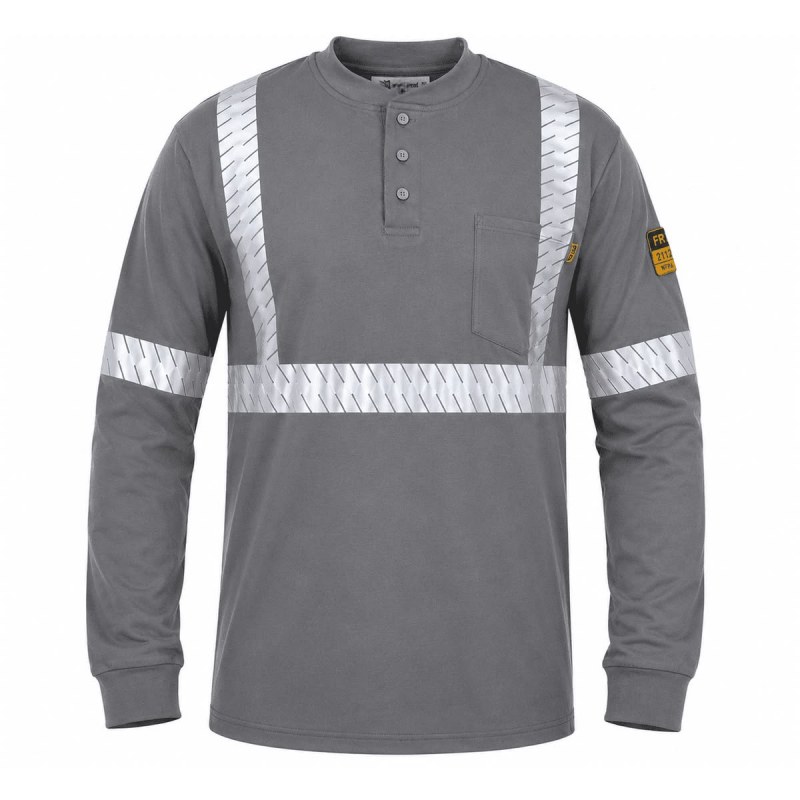 VisonSafety Custom FR Henley Shirt 1